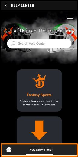 How do I access the DraftKings Help Center from a DraftKings .